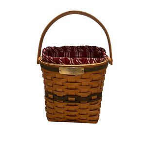 Longaberger Christmas Collection 1998 Glad Tidings Basket With Handle & Liner